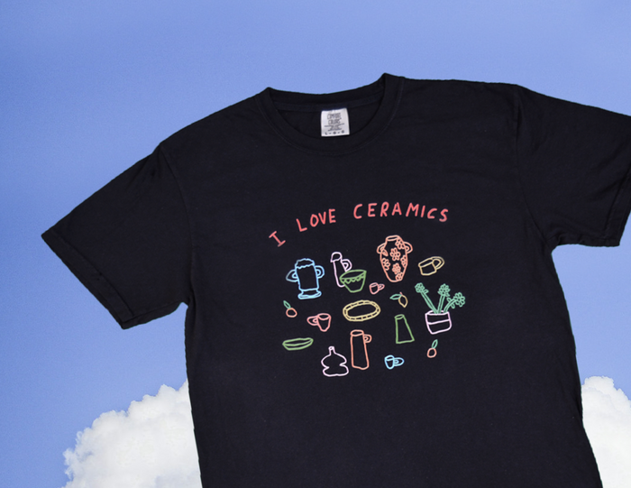 I Love Ceramics Shirt - Rainbow