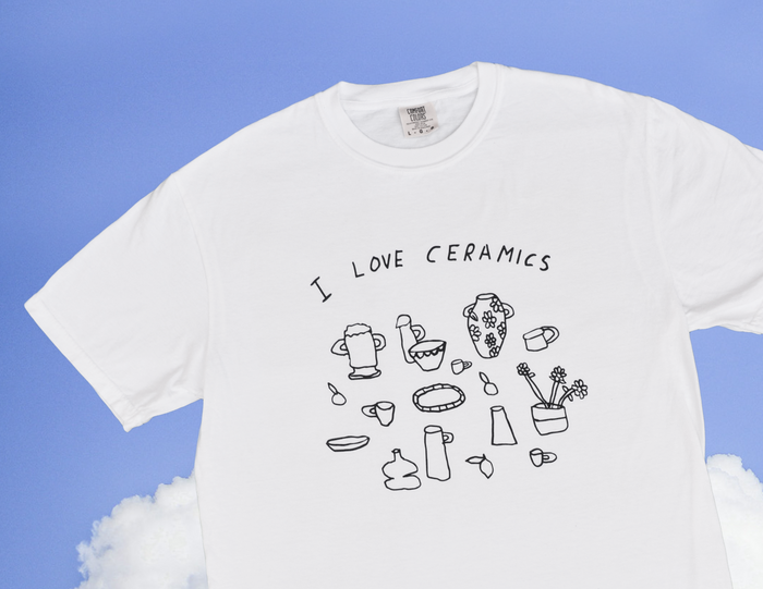 I Love Ceramics Shirt - White