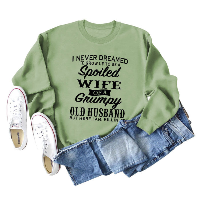Olive green hoodie (black font) / S