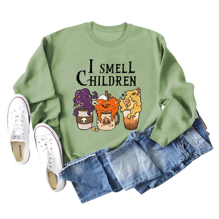 Olive green sweater (black word color picture) / S
