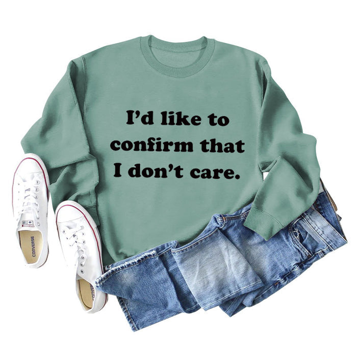 Light green sweater (black font) / S
