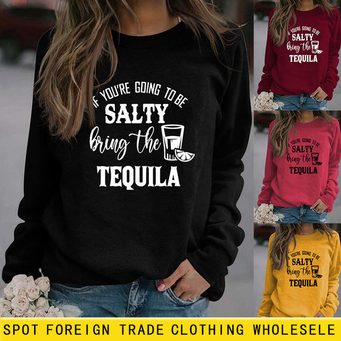If You're Going To Autumn and Winter Round Neck Bottomed Long Sleeve Large Size Sweater