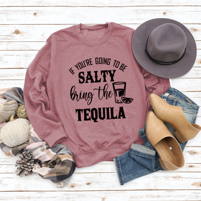 Rose gold sweater (black font) / S