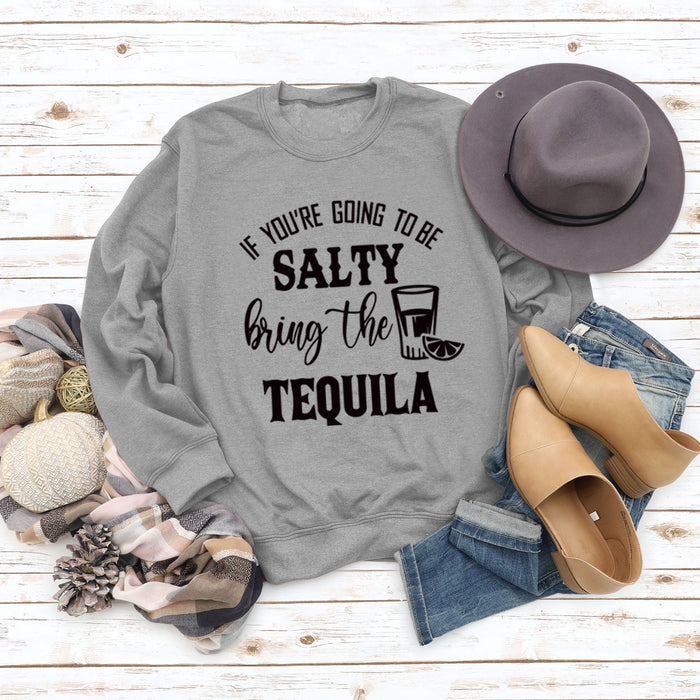 Grey sweater (black font) / S