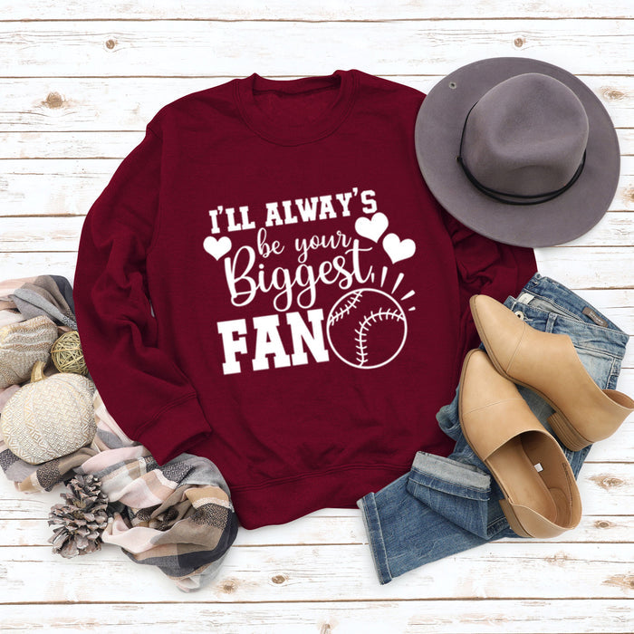 Wine red sweater (white font) / S