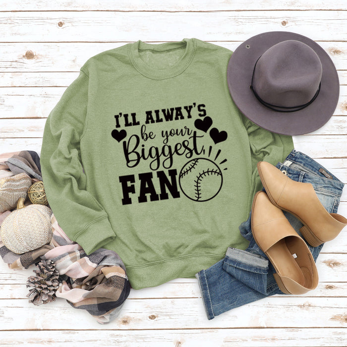 Olive green sweater (black font) / S