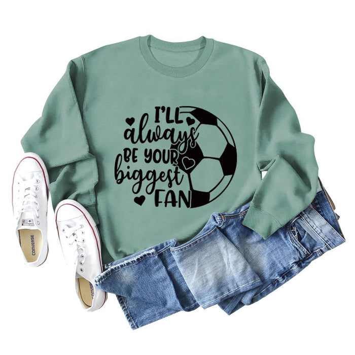 Light green sweater (black font) / S