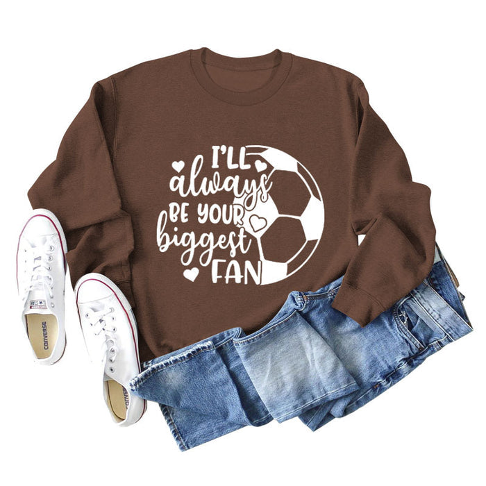 Brown sweater (white font) / S