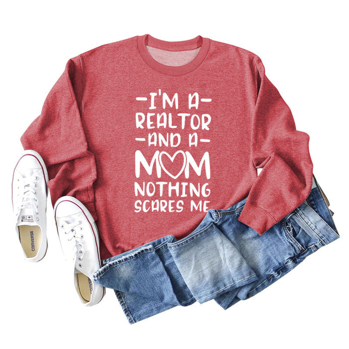 Red sweater (white font) / S