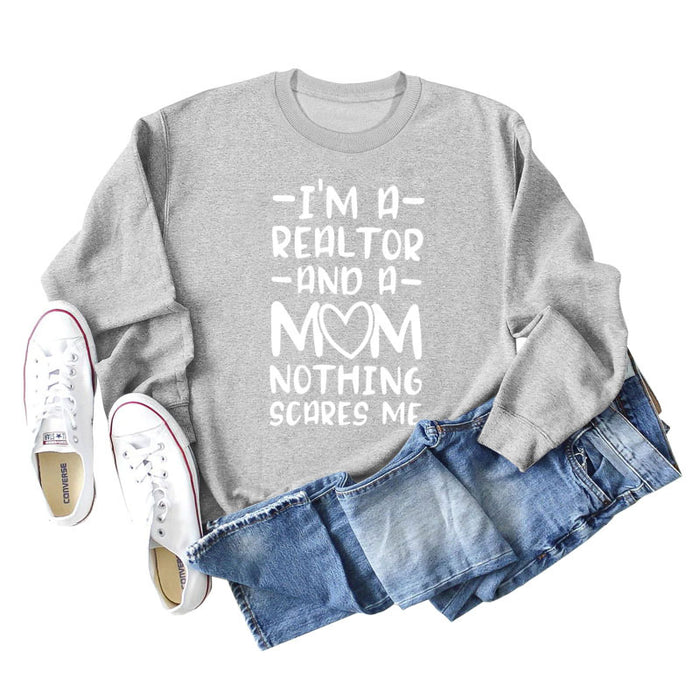 Grey sweater (white font) / S