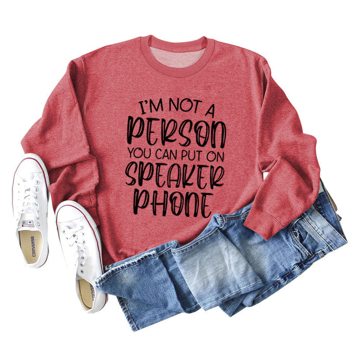 Red hoodie (black font) / S