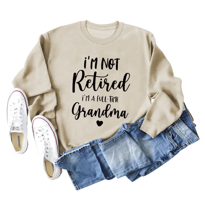 I'm Not Detained I'm Fashion Loose Letter Long Sleeve Sweater Girl