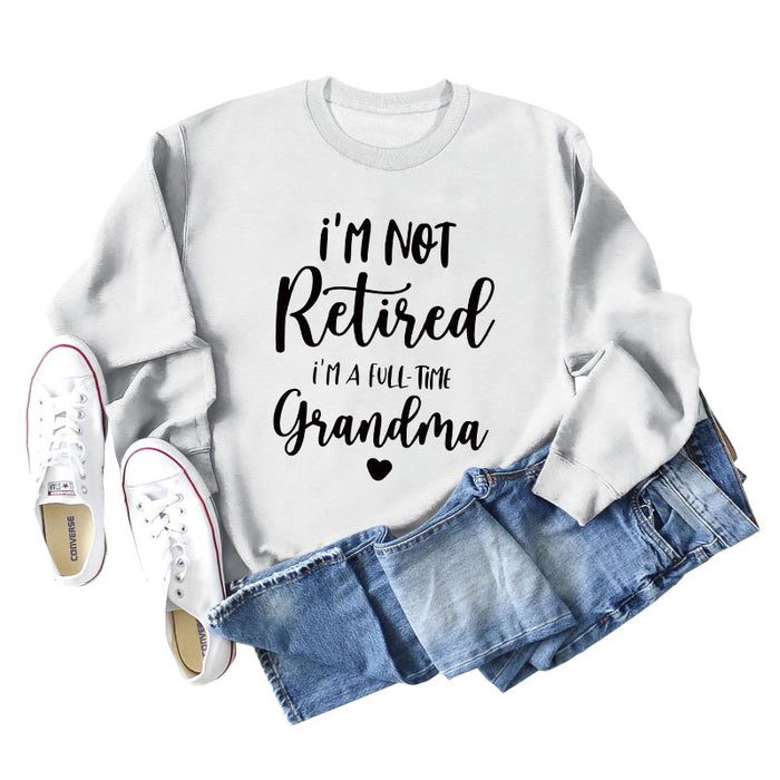 I'm Not Detained I'm Fashion Loose Letter Long Sleeve Sweater Girl