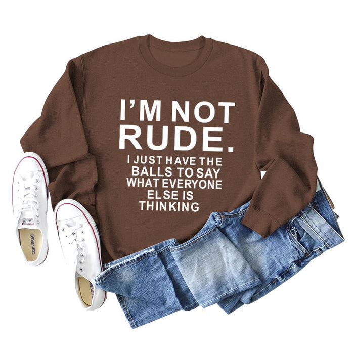 Brown sweater (white font) / S