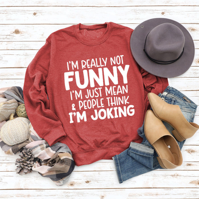 Red sweater (white font) / S