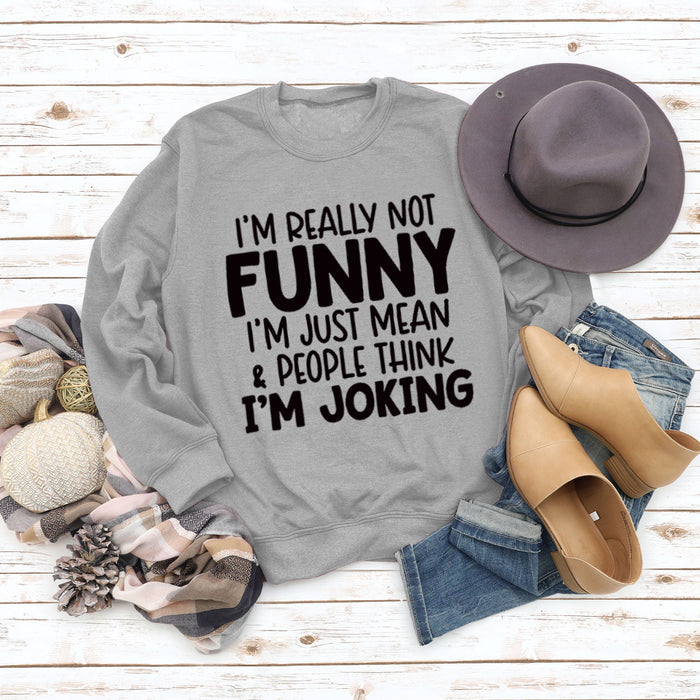 Grey sweater (black font) / S