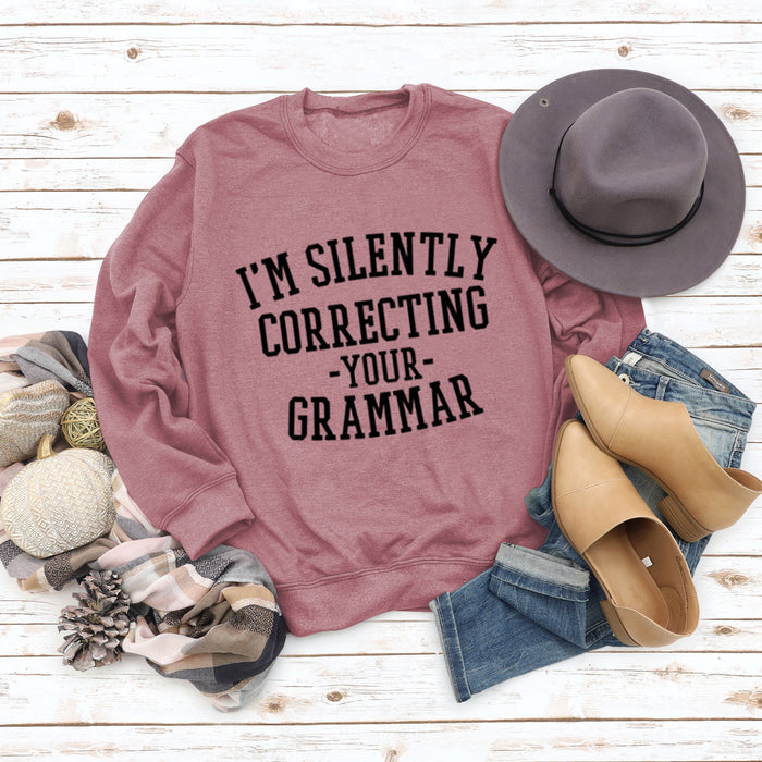 Rose gold sweater (black font) / S