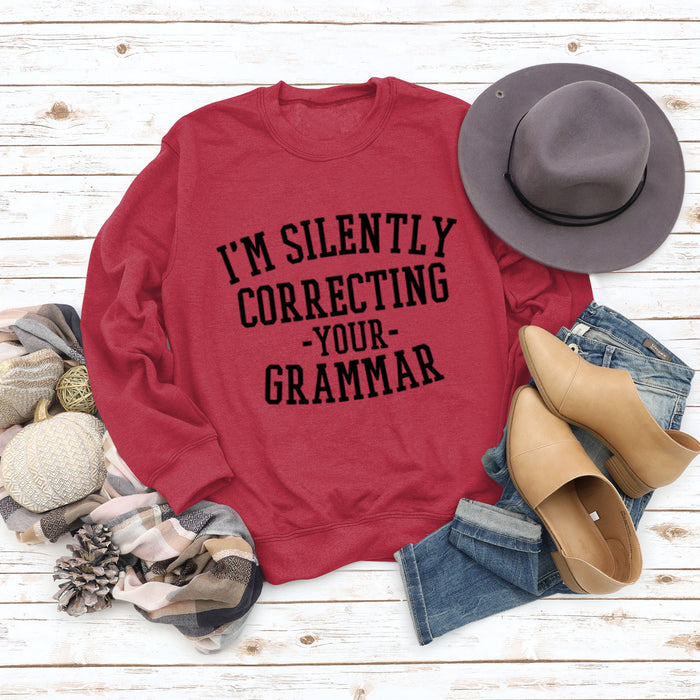 Red sweater (black font) / S