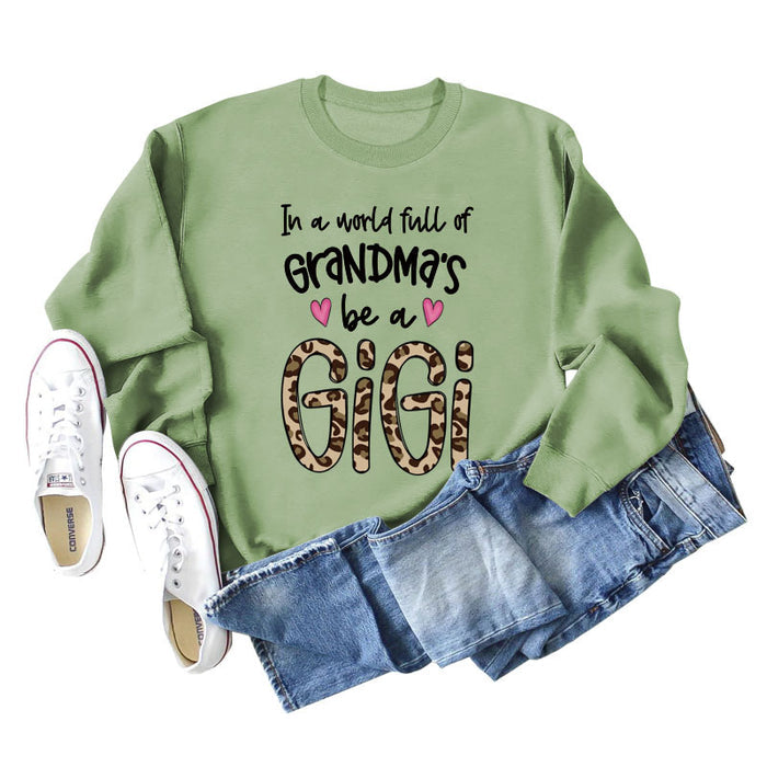 Olive green sweater (black word color picture) / S
