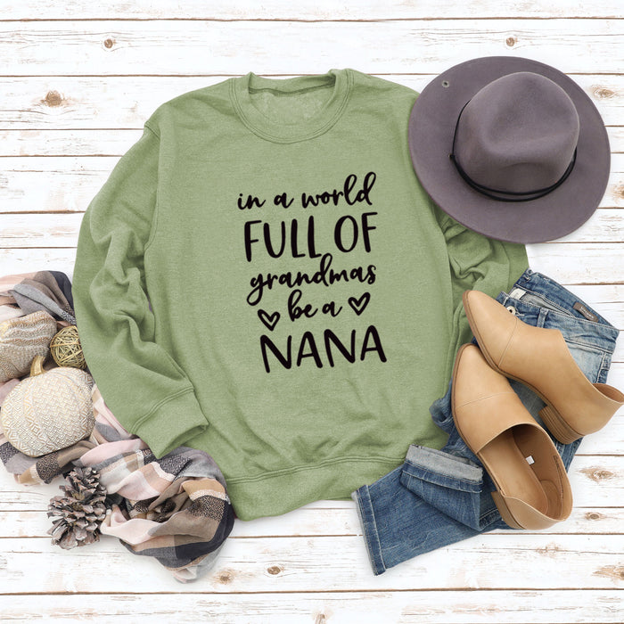 Olive sweater (black font) / S