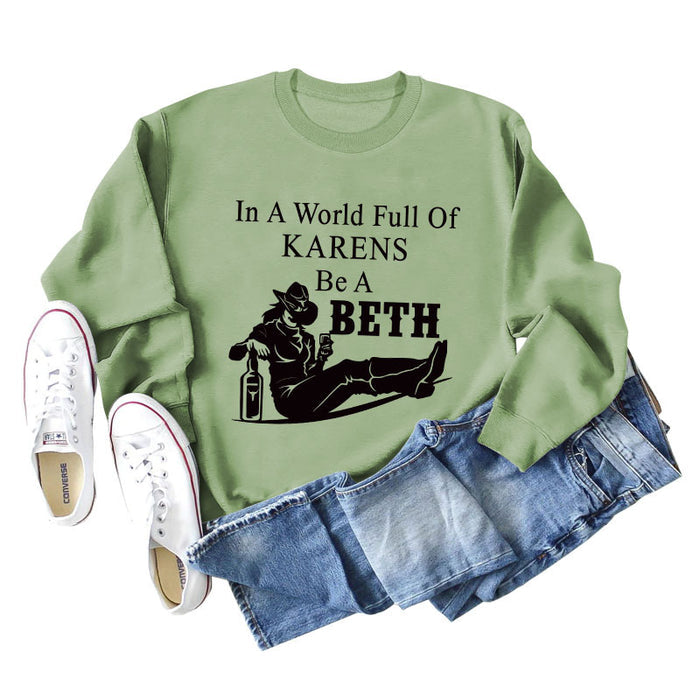 Olive green sweater (black word color picture) / S