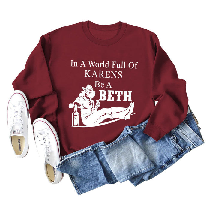 In A World Full of Karens Autumn and Winter Bottoming Long-sleeved Sweater
