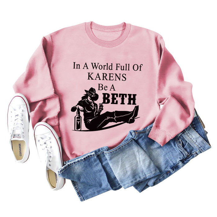 In A World Full of Karens Autumn and Winter Bottoming Long-sleeved Sweater
