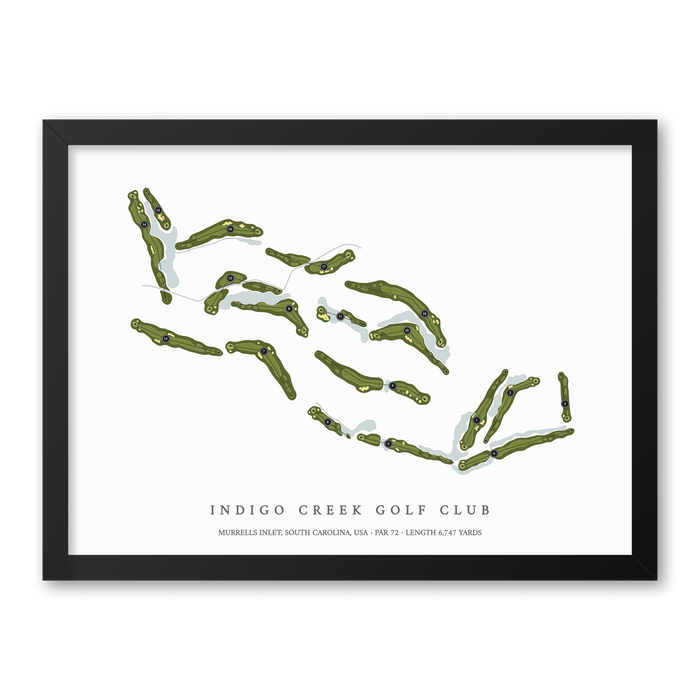 Indigo Creek Golf Club | Golf Course Map | Black Frame