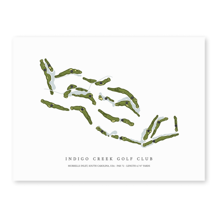 Indigo Creek Golf Club | Golf Course Map | Unframed