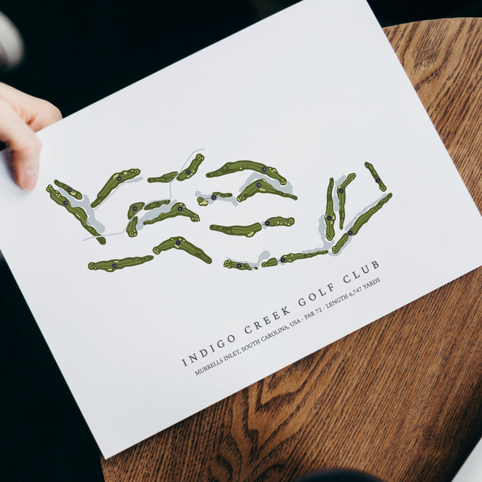 Indigo Creek Golf Club | Golf Course Map | With Laptop