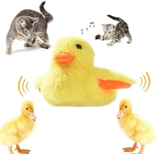 Interactive Cat Exercise Toys with Lifelike Quacking Sound Cat Toys Pet Clever