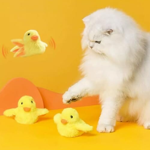 Interactive Cat Exercise Toys with Lifelike Quacking Sound Cat Toys Pet Clever