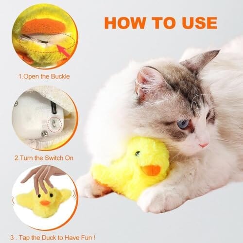 Interactive Cat Exercise Toys with Lifelike Quacking Sound Cat Toys Pet Clever