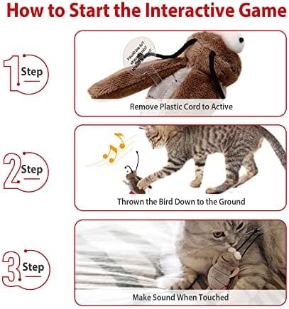 Interactive Cat Toys Electronic Motion Activated Bug Sound Cat Toys amazon