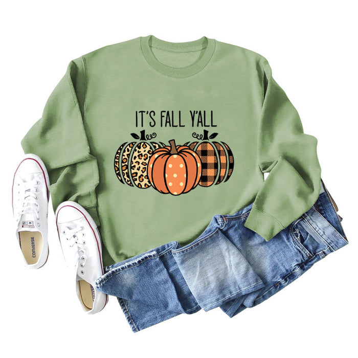 Olive green sweater (black font) / S