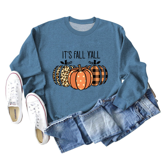 Blue sweater (black font) / S