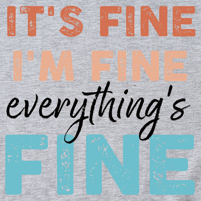 IT'S FINE I'M FINE Summer Letter Short Sleeve Women's T-Shirt