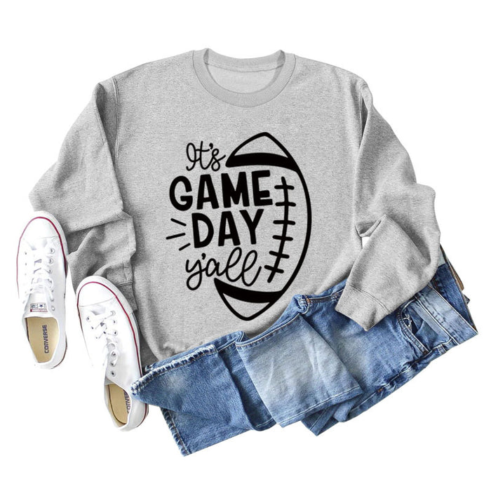 Grey sweater (black font) / S