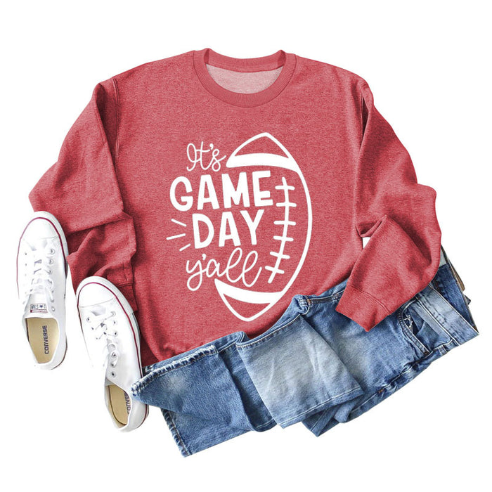 Red sweater (white font) / S