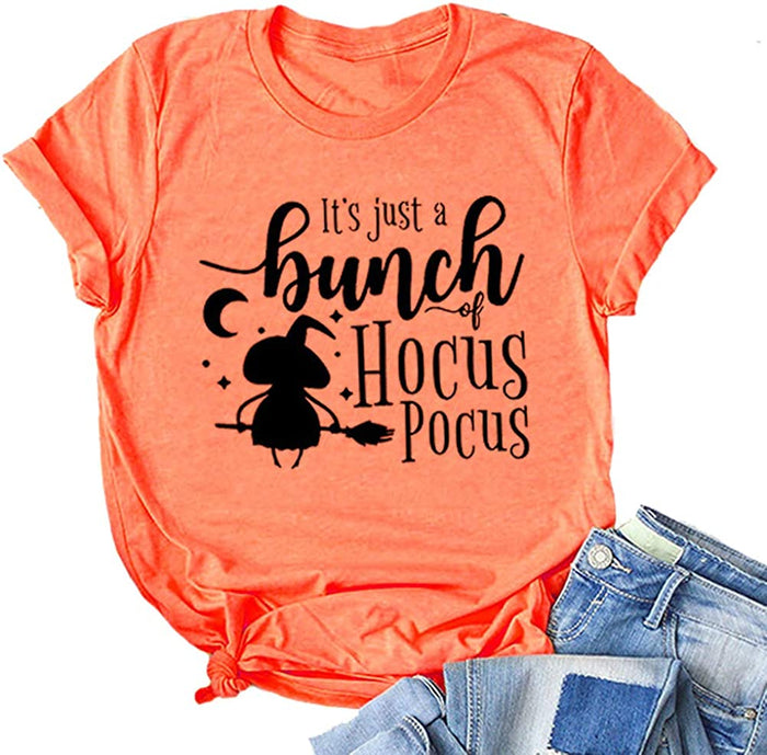 It's Just A Bunch of Hocus Pocus Women T-Shirt Halloween Shirt