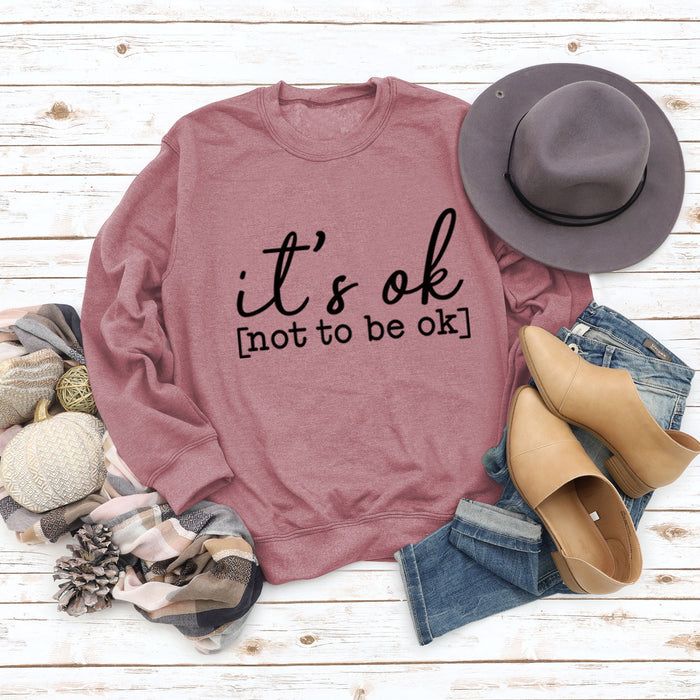 Rose gold sweater (black font) / S