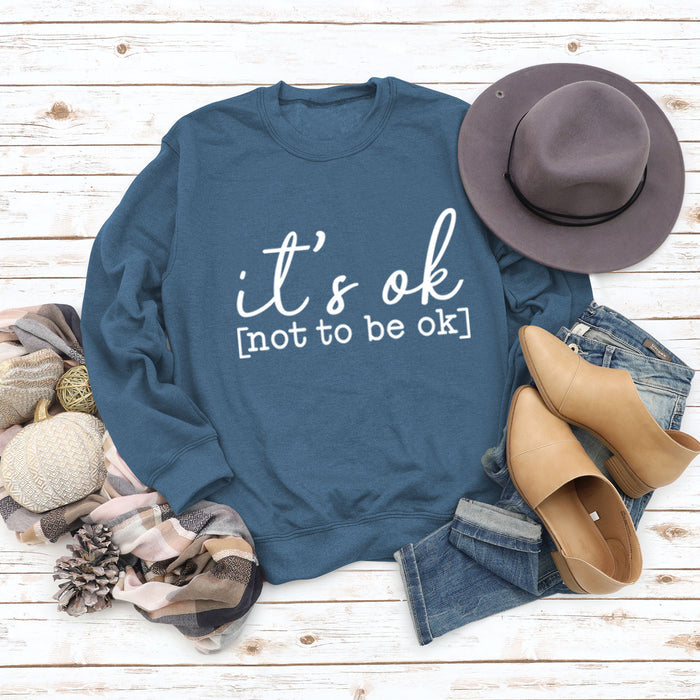 Blue sweater (white font) / S