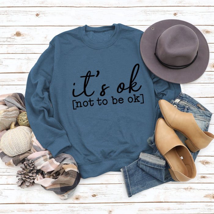 Blue sweater (black font) / S