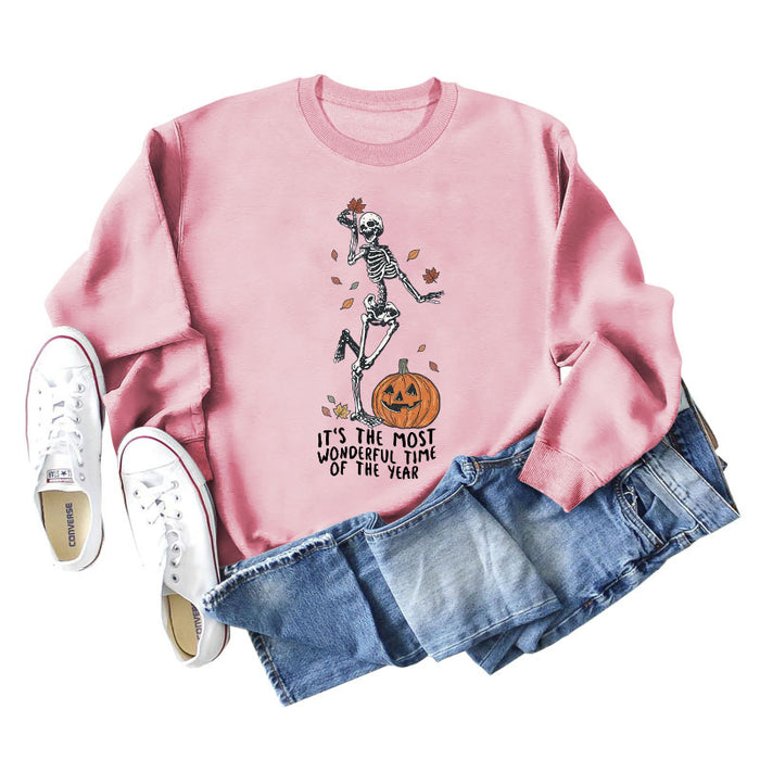 IT'S THE MOST WONDERFUL Letter Loose Long-sleeved Sweater Girl