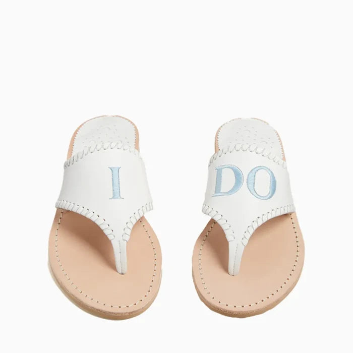 Jacks Embroidered "I DO" Sandal