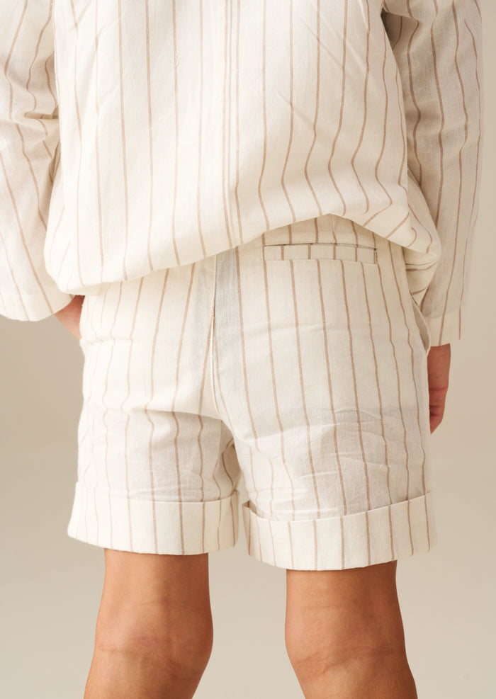 Jake Turn Up Stripe Suit Short