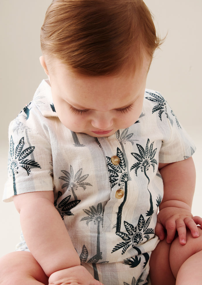 Jamie Palm Print Romper