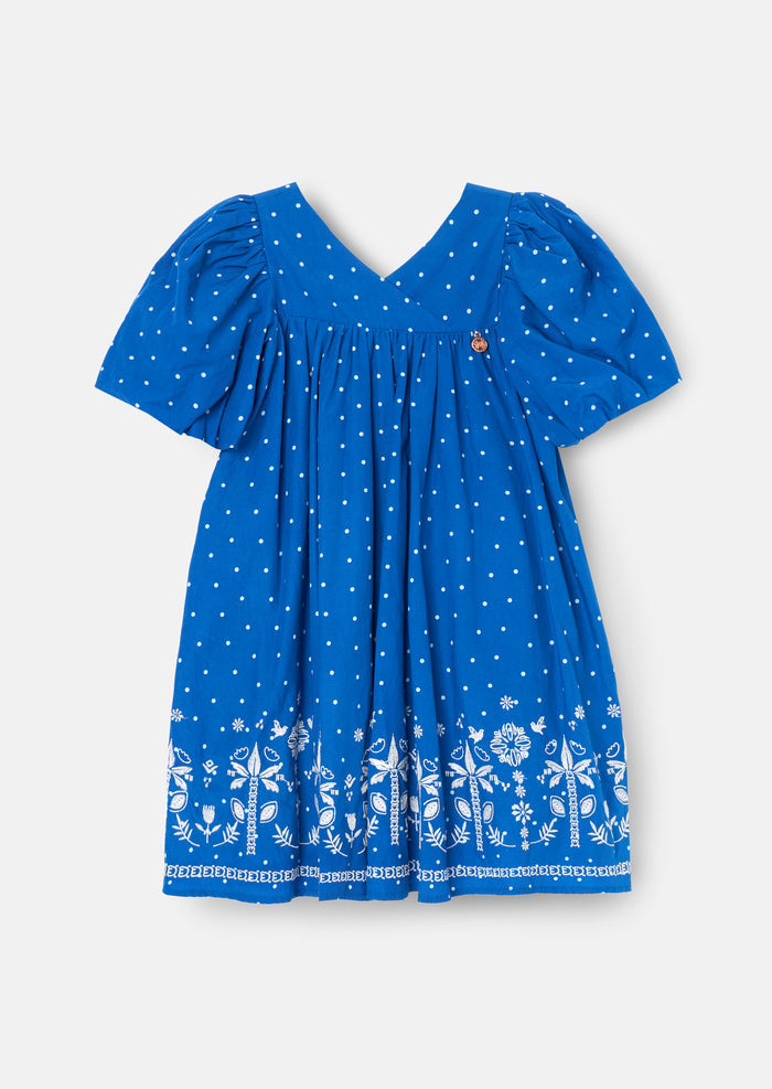 Josie Palm Embroidered Swing Dress