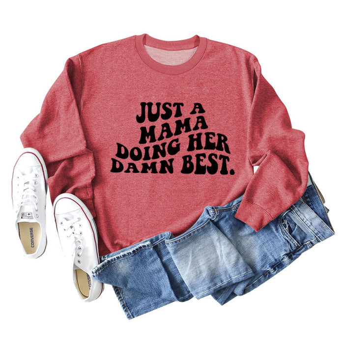 Red sweater (black font) / S