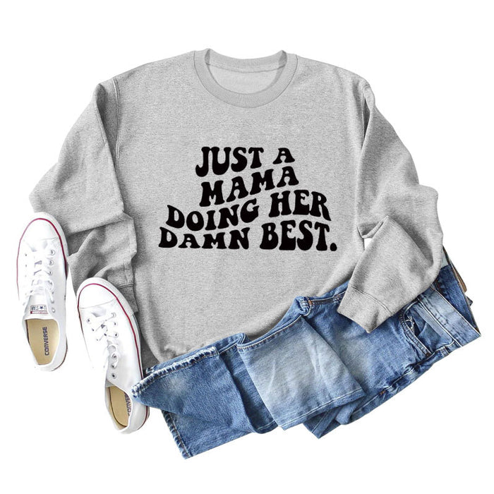 Grey sweater (black font) / S
